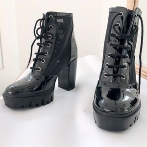 FOREVER 21🌹 Patent Leather Booties 🌹, Black Size 7